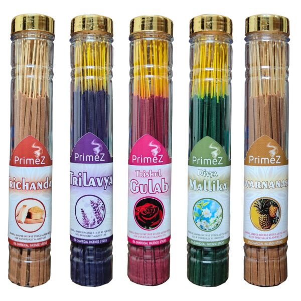 PrimeZ All Fragrance Agarbatti (Bottle Pack of 5x100g) Triangle Shape